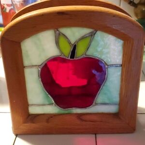 Stained glass napkin holder